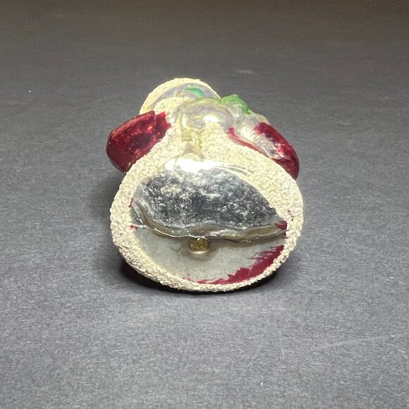 Vintage West Germany Blown Glass Mica Santa Claus Christmas Tree Ornament 3" - Picture 4 of 5